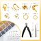 2425pcs Crimp Beads Jewelry Making Kit, Funtopia Crimp Tubes, Crimp Covers, Wire Guards, Lobster Clasp, Jump Ring for Bracelet Earring Necklace Making DIY Jewelry Repair Kit Supplies